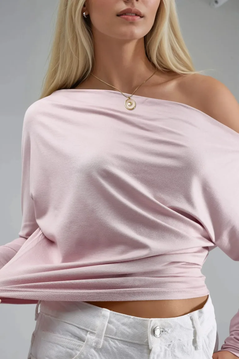 BUSEM Boat Neck Drape Blouse - 5