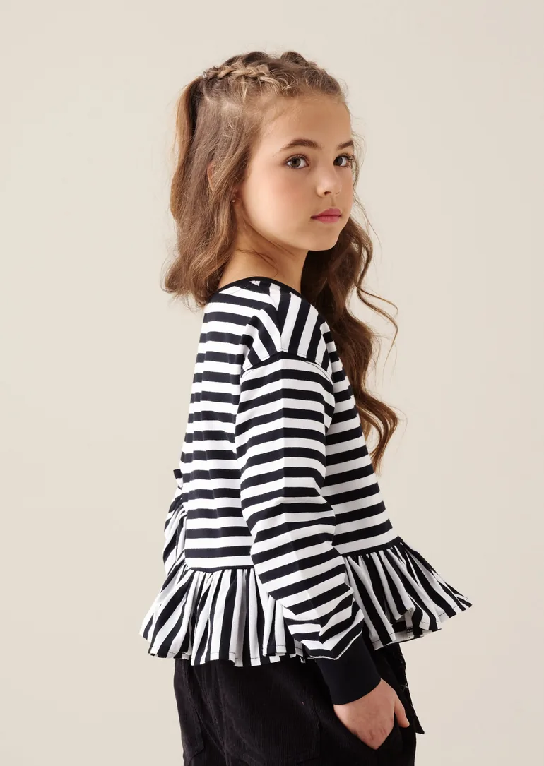 Marley Peplum Stripe Tee - 2