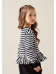 Marley Peplum Stripe Tee - 2
