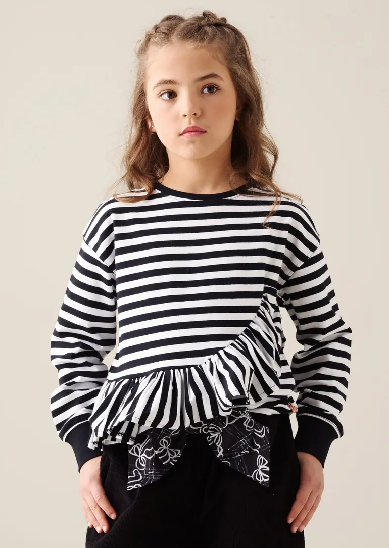 Marley Peplum Stripe Tee - 5