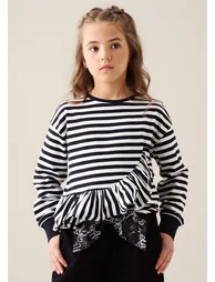 Marley Peplum Stripe Tee - 5