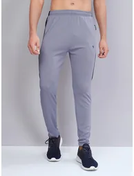 Men Contrast Side Panel Slim Fit Track Pants - 2