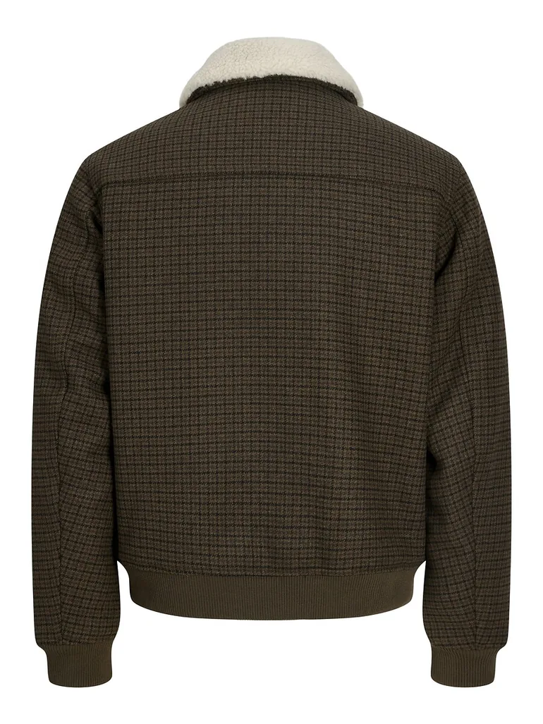 Wool Blend Sherpa Collar Jacket - 5