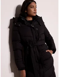 Long Belted Puffer Coat - 2