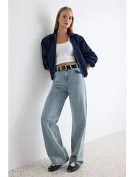 Jeans - Blue - Wide leg - 1