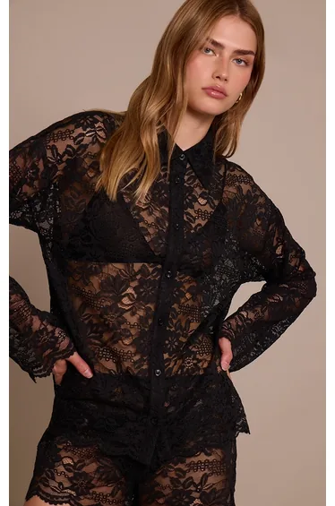 Black Lace Shirt