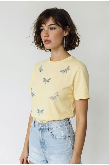 LUCCI Embroidered Crew Neck Relaxed Fit T-Shirt product thumbnail 2