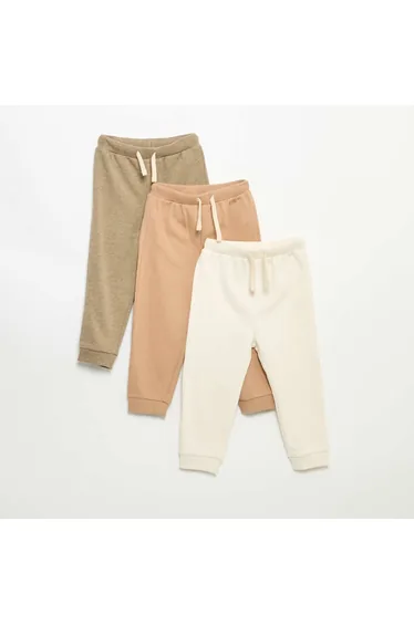 3-pack of French Terry Joggers BEIGE