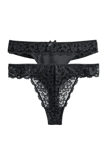 Pack of 2 Lace Tangas