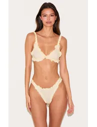 Lemon Woven Frill Triangle Lingerie Set - 3