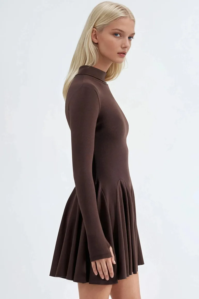 BUSEM Mini Turtleneck Jersey Dress - 4