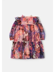 Mini Eleanor Floral Print Mesh Dress - 6