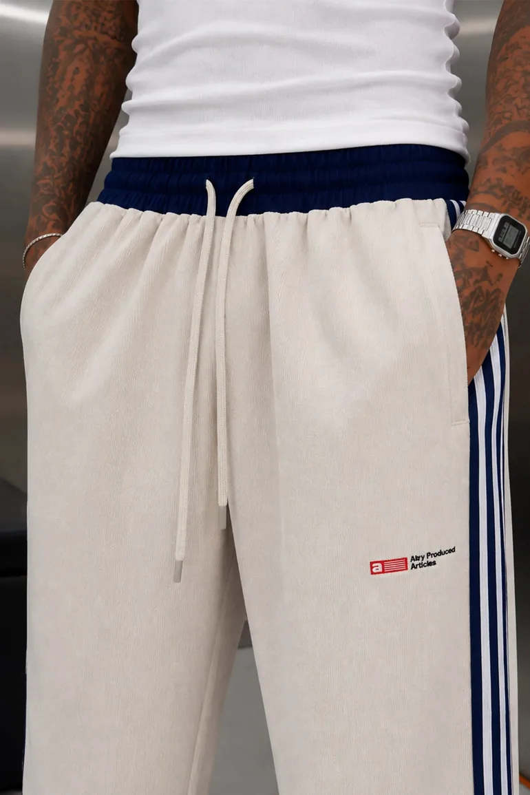 NOMARC Striped Wide-Leg Drawstring Sweatpants - 2