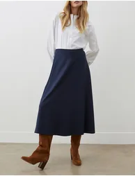 Ruth Ponte Jersey Midi Skirt - 1