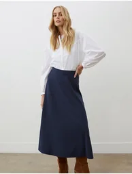 Ruth Ponte Jersey Midi Skirt - 4