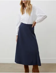 Ruth Ponte Jersey Midi Skirt - 5