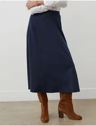 Ruth Ponte Jersey Midi Skirt - 6