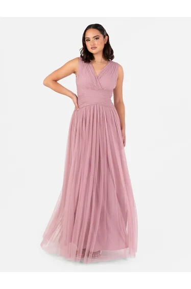 Anaya With Love Recycled Blush Pink Sleeveless V Neck Maxi Dress
