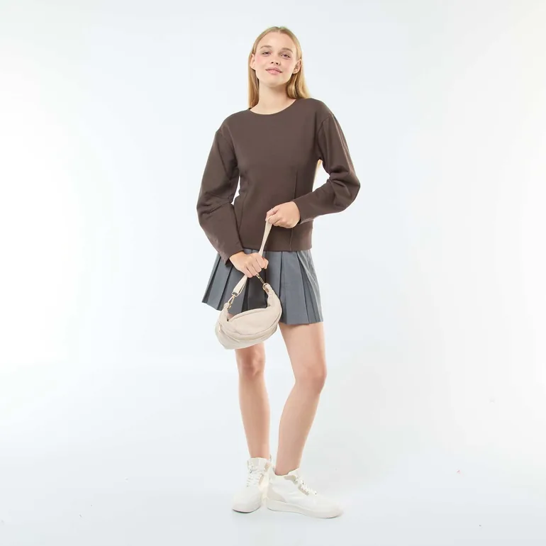 Long-sleeved sweatshirt BROWN
