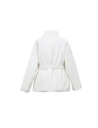 Belted Down Jacket with Buckle Closure - 8
