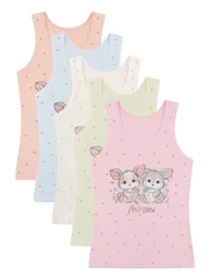 5-Pack Donella Girls' Camisole - Cotton