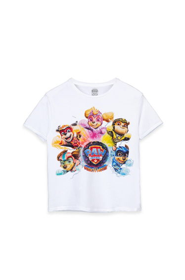 Paw Patrol: The Mighty Movie Childrens/Kids Logo T-Shirt - White