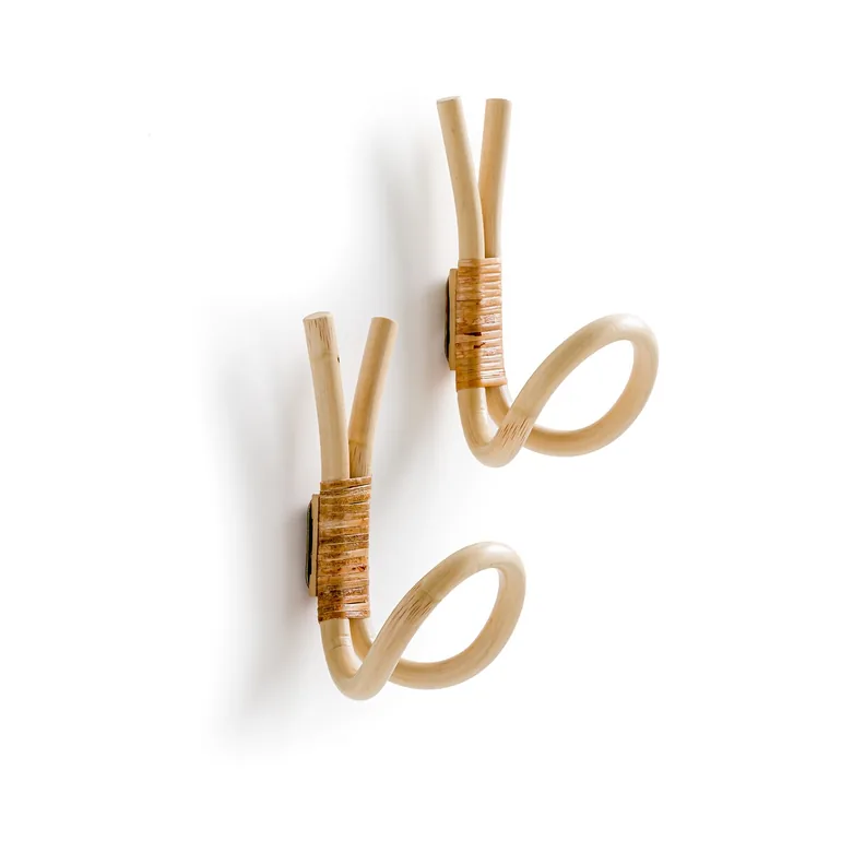 Set of 2 Malu Rattan Wall Hooks - 4