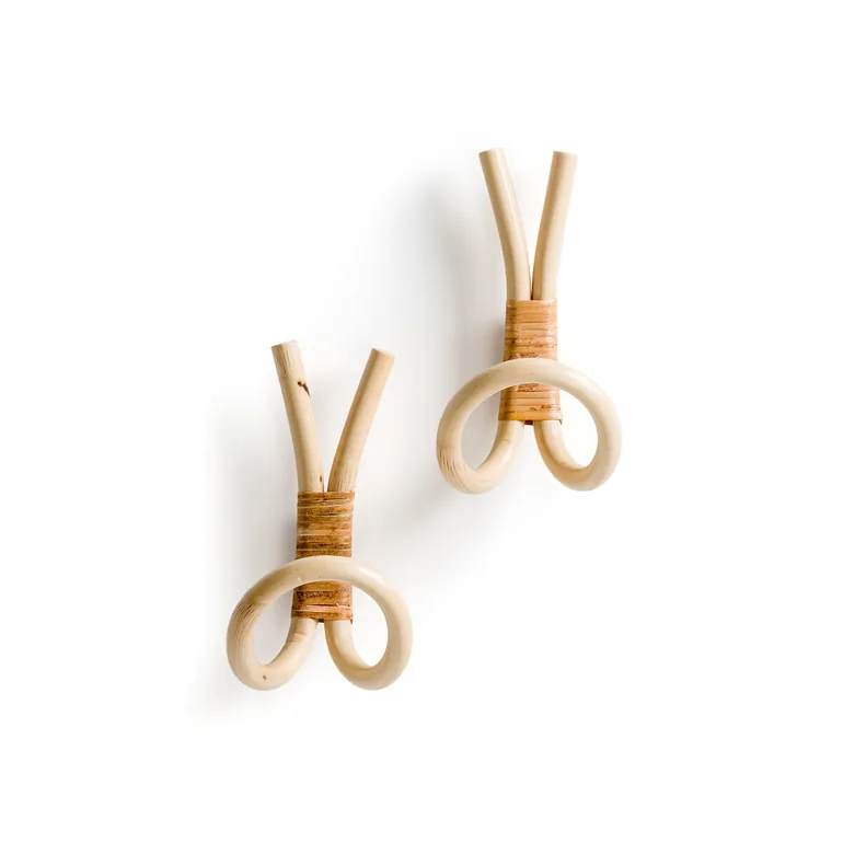 Set of 2 Malu Rattan Wall Hooks - 6