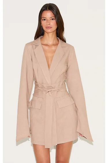 فستان  بليزر  بريتي ليتل ثينق قطن بيج بحزام