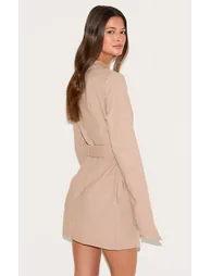Clay Woven Belted Blazer Dress - 1