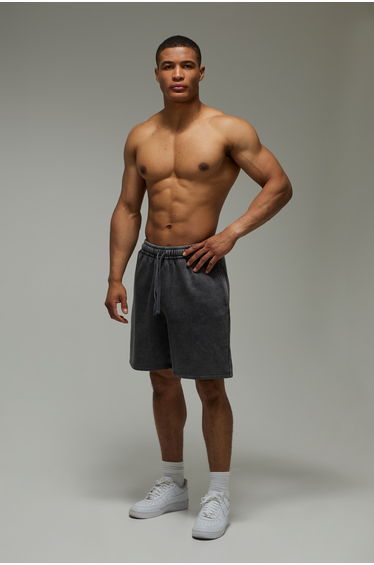 Training Dept Washed Relaxed 7inch Shorts - dark grey
