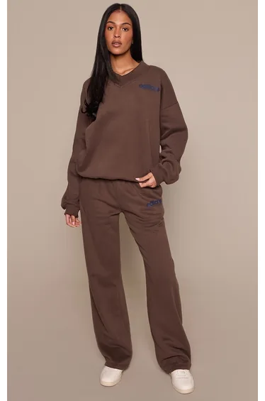 Tall Chocolate Editions Print Straight Leg Joggers