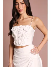 Corsage Strappy Wedding Top Co Ord - 2