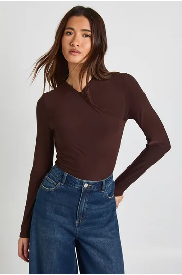 بودي سوت بوهو بني بأكمام طويلة