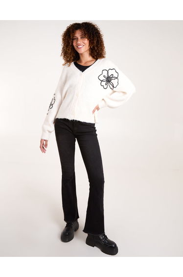 Flower Embroidery Cardigan