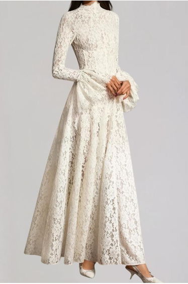 Ferith Bell Sleeve Lace Maxi Dress