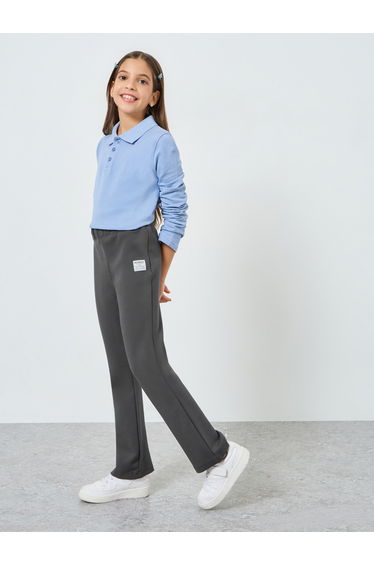Teens Badge Detail Elastic Waist Leggings
