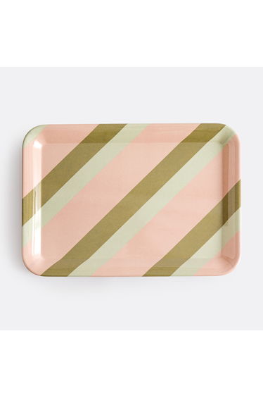Abby Striped Rectangular Tray