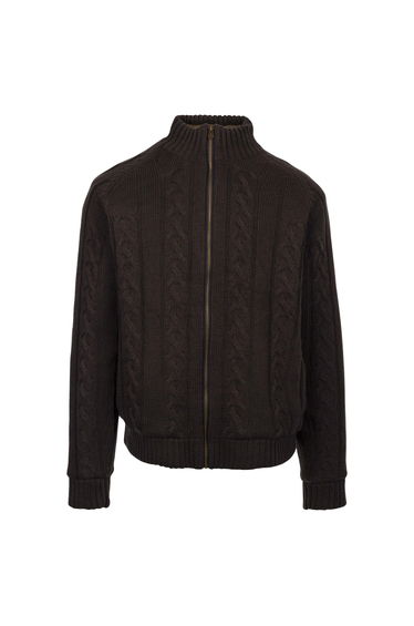 Trespass Mens Dipton Knitted Jacket - Dark Grey