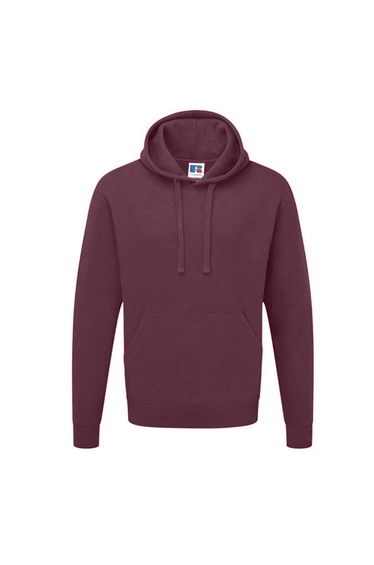 Russell Colour Mens Hooded Sweatshirt / Hoodie - Burgundy
