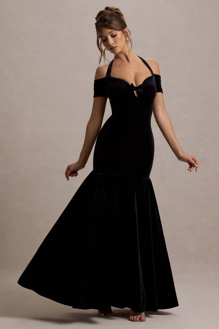 halter neck prom dress Xscape Evenings 