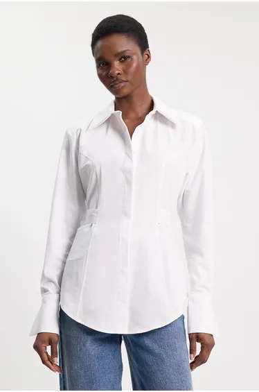 Woven Fitted Buttoned Shirt
