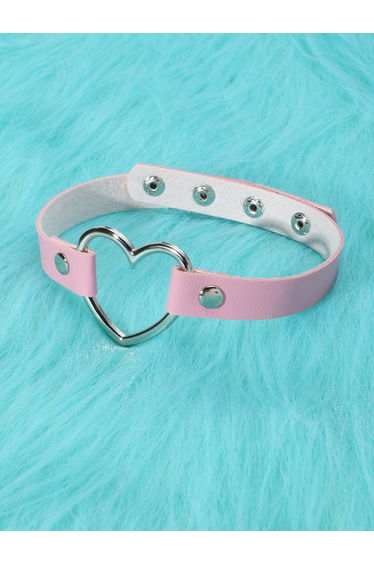 Light Pink Heart Choker