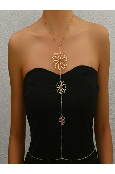 Hollow Flower Pattern Body Chain