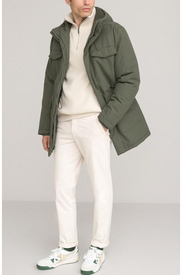Half Zip Jumper/Sweater in Purl Knit