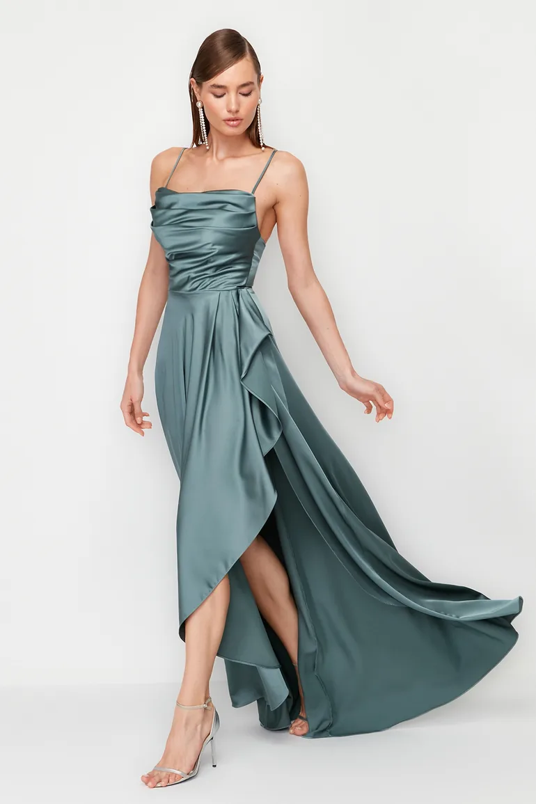 blue satin skater dress Stunning In Satin Skater Dress  Luis Shop