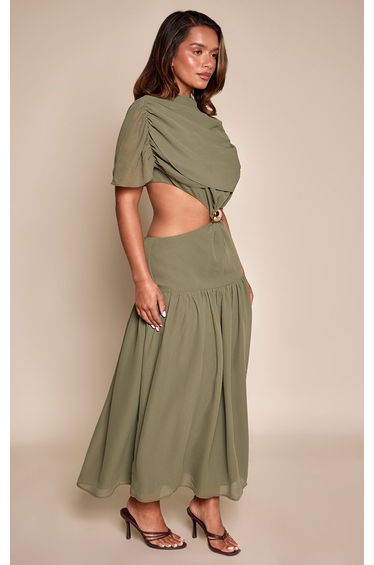 Shape Olive Cut Away Trim Detail Maxi Dress product thumbnail 3