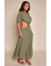 Shape Olive Cut Away Trim Detail Maxi Dress - 2