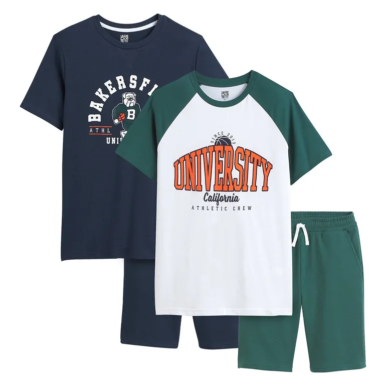 Pack of 2 Short Pyjamas in Cotton