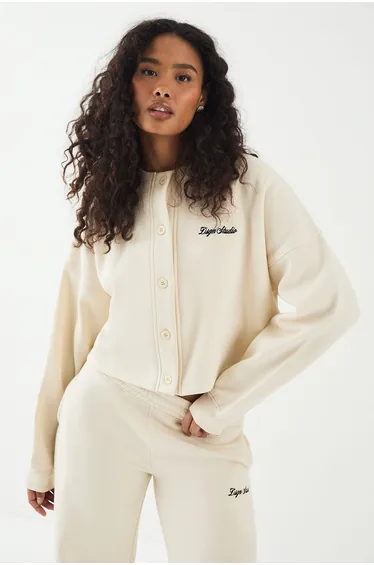 DSGN Studio Button Through Sweatshirt - cream